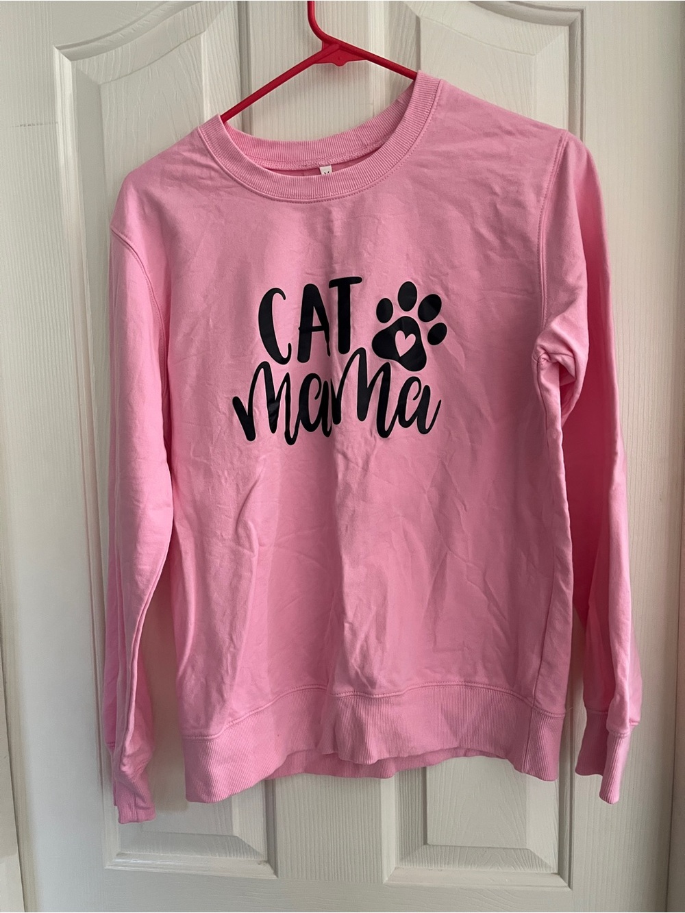 Pink "Cat Mama" Sweatshirt for Cat Lovers